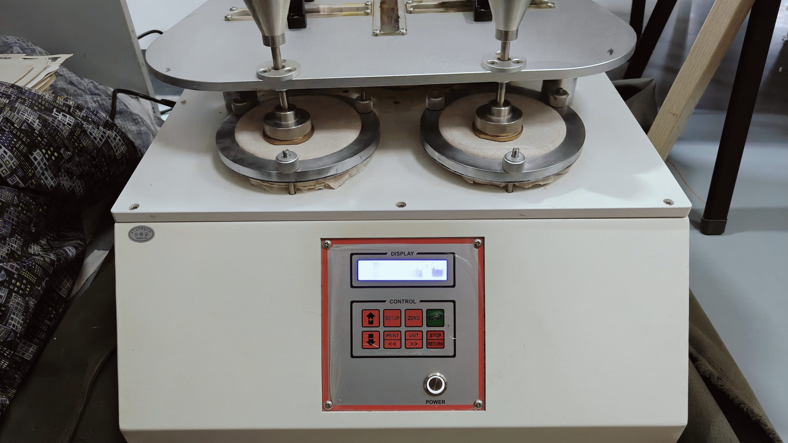 Fabric grinding tester